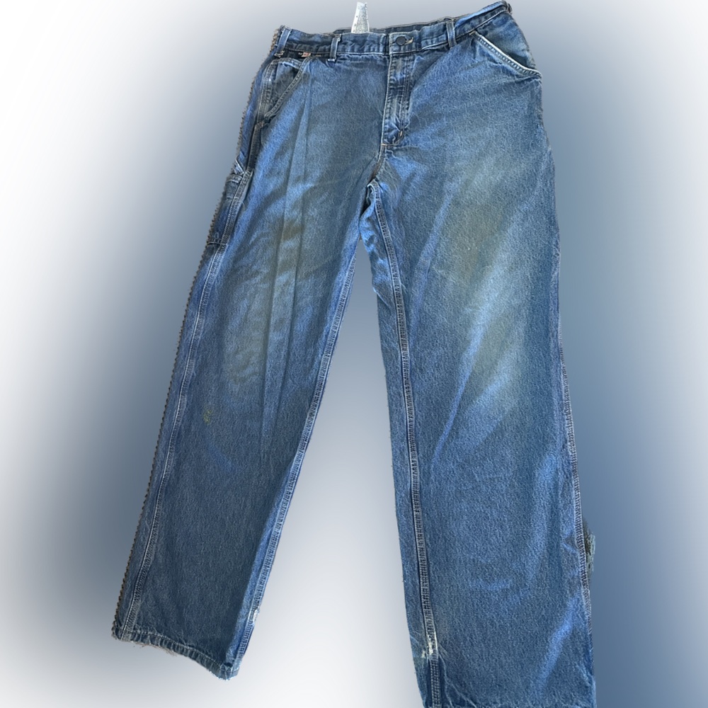 Distressed Carhartt Mens Jean 36x34 CAT 2 FR